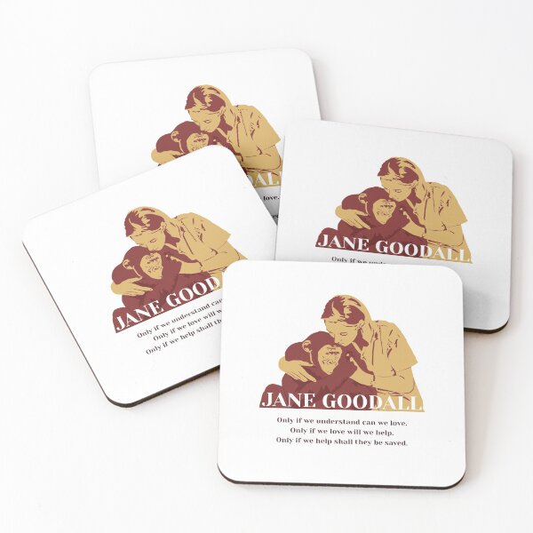 Item preview, Jane Goodall, Jane Goodall cita: “Solo si entendemos podemos amar. Solo si amamos ayudaremos. Solo si les ayudamos, serán salvos ". designed and sold by challengecafe.