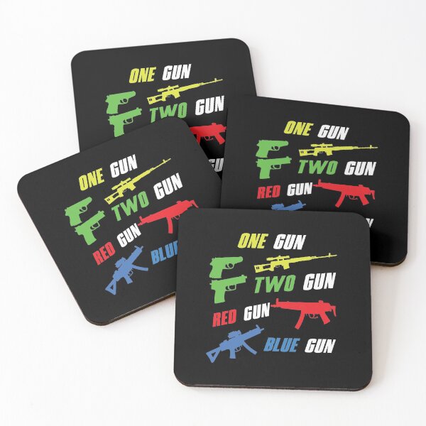 Item preview, One Gun Two Gun Red Gun Blue Gun Gift  designed and sold by hasanmasud.