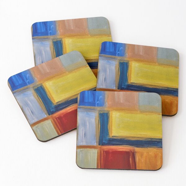 Item preview, Colorblock abstract painting  designed and sold by kkartwork.