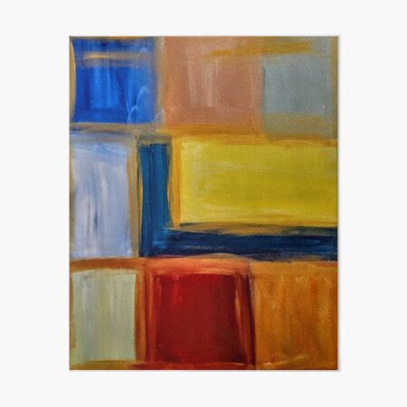 Item preview, Colorblock abstract painting  designed and sold by kkartwork.