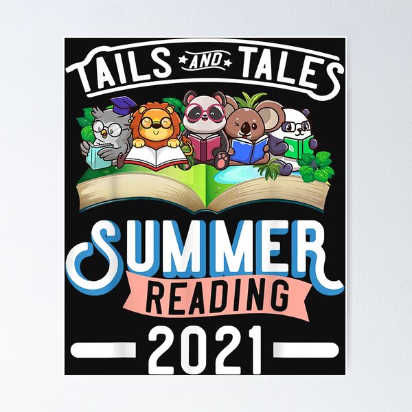 Item preview, Tails and Tales Summer Reading 2021 Book Reading Funny Teen designed and sold by adrianajaue.