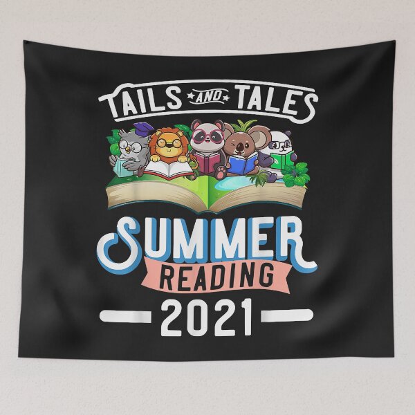 Item preview, Tails and Tales Summer Reading 2021 Book Reading Funny Teen designed and sold by adrianajaue.