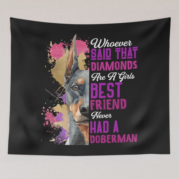 Item preview, Doberman Are A Girls Best Friend Funny Dog Womens Cute Pullover Hoodie designed and sold by kerricqkat.