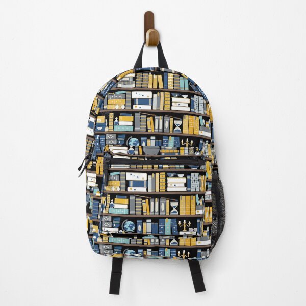 Item preview, Bookcase Pattern - Blue Yellow Library designed and sold by Kit Cronk.