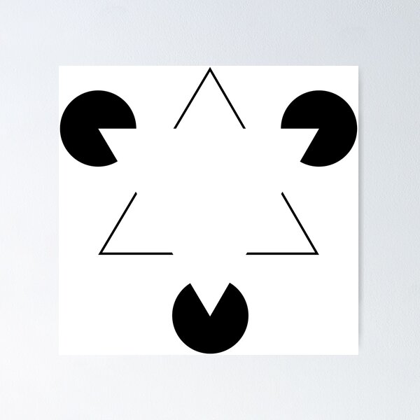 Item preview, Kanizsa Triangle Optical Illusion  designed and sold by Happy Puppy Print On Demand.