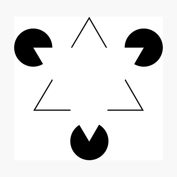 Item preview, Kanizsa Triangle Optical Illusion  designed and sold by Happy Puppy Print On Demand.