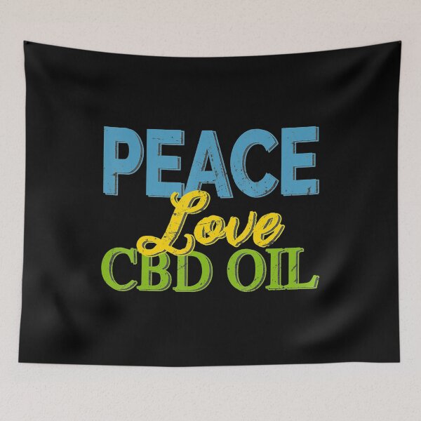 Item preview, Peace Love CBD Oil Shirt Cannabidiol Hemp designed and sold by AidanCliftont.