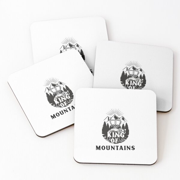 Item preview, King of mountains - camping good, mountains are my life, camping sunset, hill side,  designed and sold by mr&mrsmalik malik.