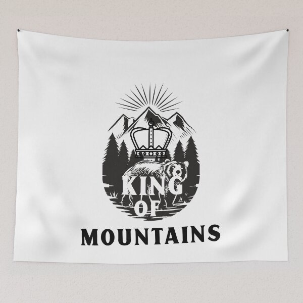 Item preview, King of mountains - camping good, mountains are my life, camping sunset, hill side,  designed and sold by mr&mrsmalik malik.