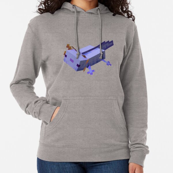 Lavender Axolotl Minecraft (Blue| Perfect Gift Lightweight Hoodie