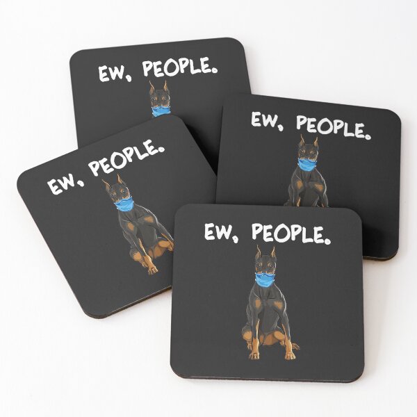 Item preview, Doberman Pinscher Ew People Dog Wearing Face Mask designed and sold by kerricqkat.