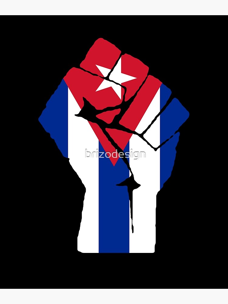 "Free Cuba - Cuba Libre - Cuba Flag Resist Fist" Poster by brizodesign ...