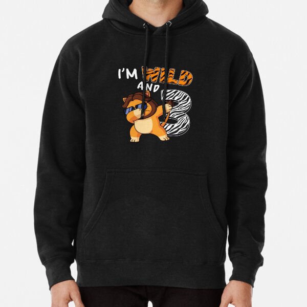 I'm Wild and 3 - Zookeeper jungle animal toddler shirt Pullover Hoodie