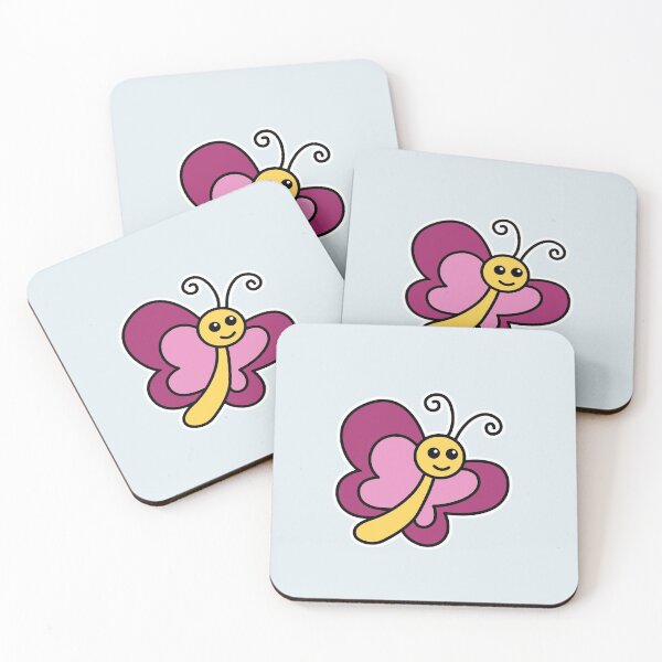 Item preview, Purple butterfly flying cute cartoon drawing designed and sold by happypapertime.