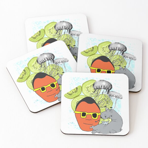 Item preview,  Cool Guy With Glasses - Kiwi Fruit - Summer Pool Party designed and sold by The Red Nox.