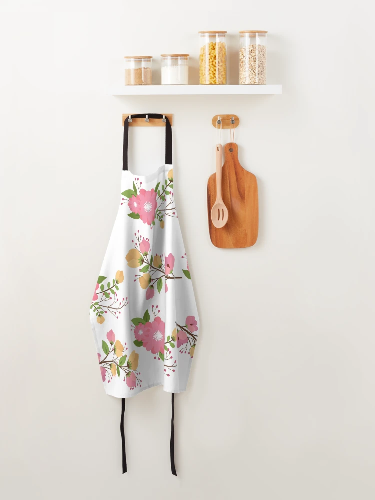 Thumbnail 4 of 6, Apron, Flower pattern designed and sold by DISAMART.