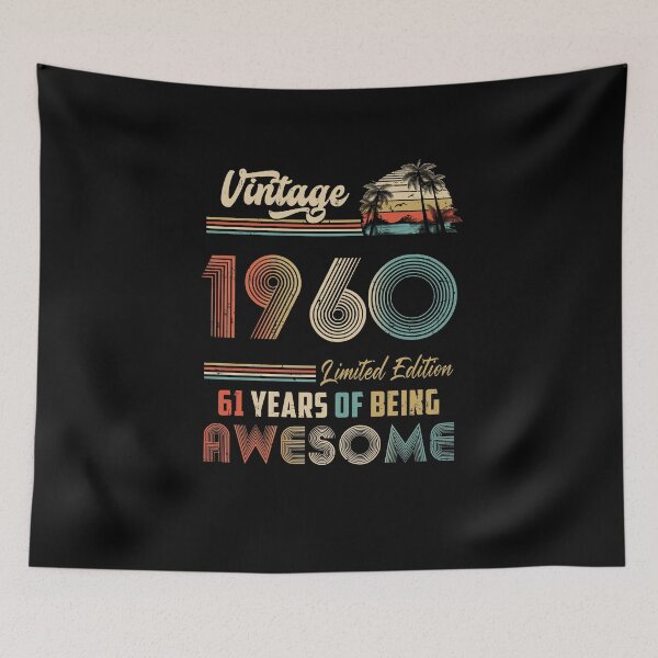 Item preview, Vintage 1960 61st Birthday Gift Men Women 61 Years Old designed and sold by cadieuxart.