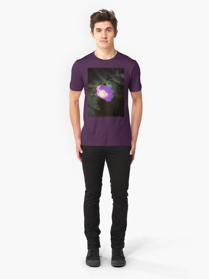 Alternate view of glowing old fashioned rose elegance Slim Fit T-Shirt