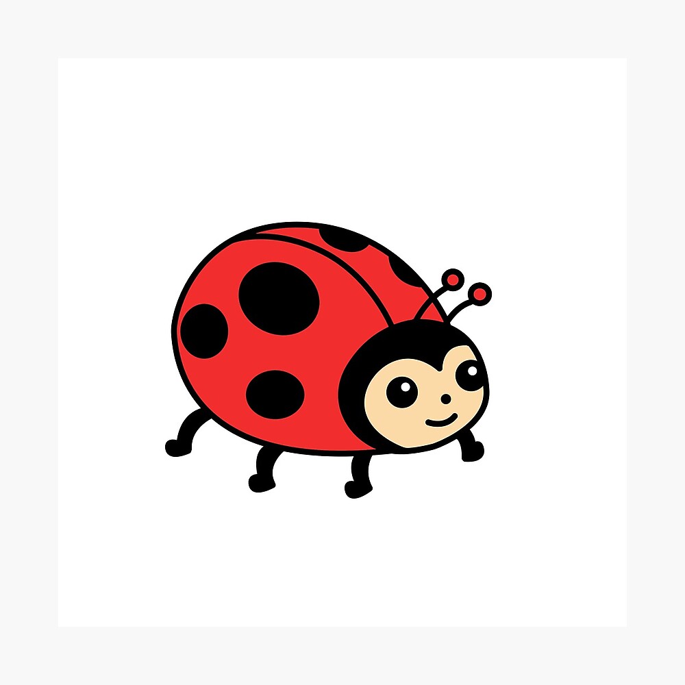 Ladybug cute cartoon drawing