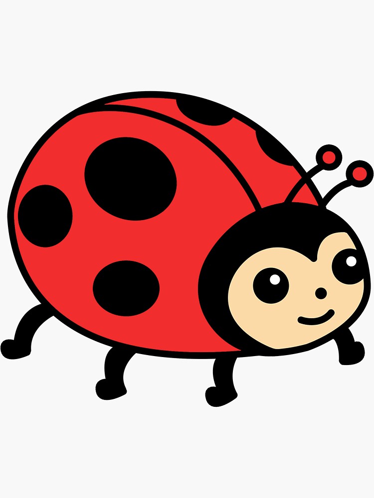 Cute Ladybug Simple Flat Design Stock Illustration - Download Image Now -  Ladybug, Vector, Cartoon - iStock