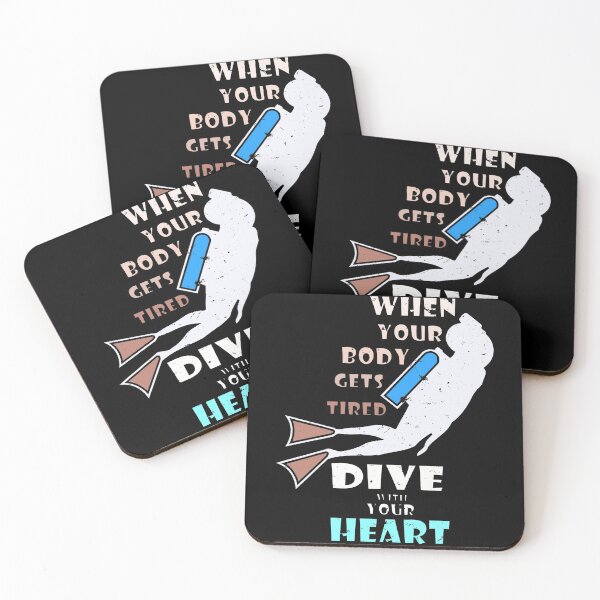 Item preview, When your body gets tired dive with your heart Diver Scuba Diving Sports Hobby designed and sold by AndiHK.