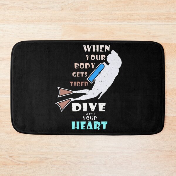 Item preview, When your body gets tired dive with your heart Diver Scuba Diving Sports Hobby designed and sold by AndiHK.