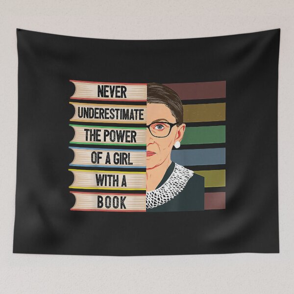 Item preview, Feminist Ruth Bader Ginsburg RBG Quote Girl With Book Women designed and sold by adrianajaue.
