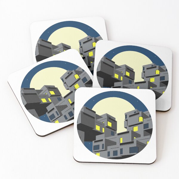 Item preview, Habitat 67 Night View, Print, Montreal, Canada Print, Brutalist, Brutalism, Architecture designed and sold by sketchingarchi.