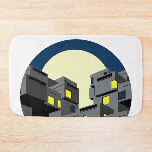 Item preview, Habitat 67 Night View, Print, Montreal, Canada Print, Brutalist, Brutalism, Architecture designed and sold by sketchingarchi.