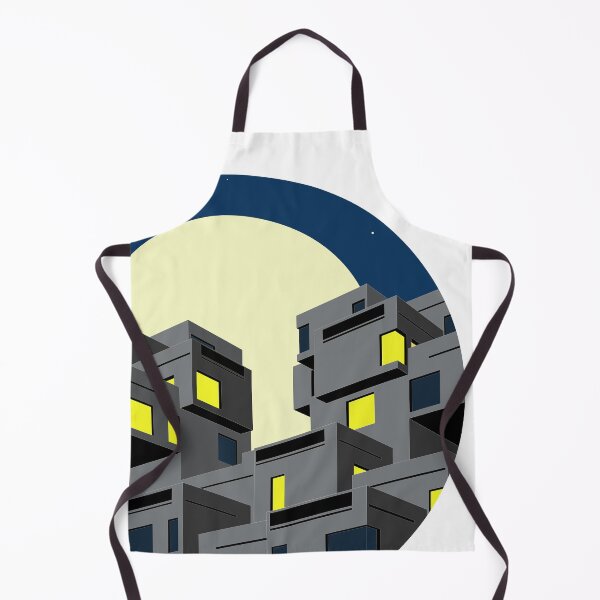 Item preview, Habitat 67 Night View, Print, Montreal, Canada Print, Brutalist, Brutalism, Architecture designed and sold by sketchingarchi.