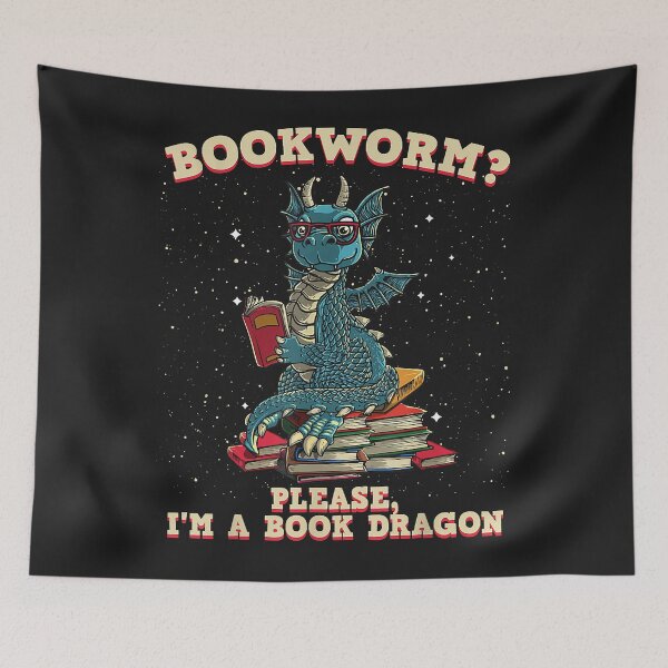 Item preview, Funny Bookworm Gift For Men Women Book Dragon Reader Library designed and sold by adrianajaue.