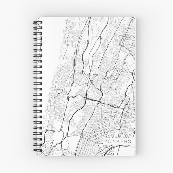Item preview, Yonkers Map, USA - Black and White designed and sold by MainStreetMaps.