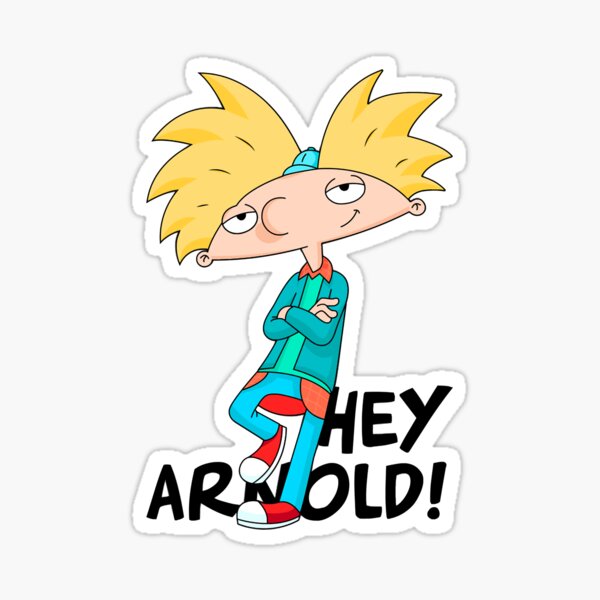 Arnold! Hey Crush Cartoon Shortaki Sticker Art Friends Logo Retro Arnold! Hey Crush Cartoon Shortaki Sticker Art Friends Logo Retro