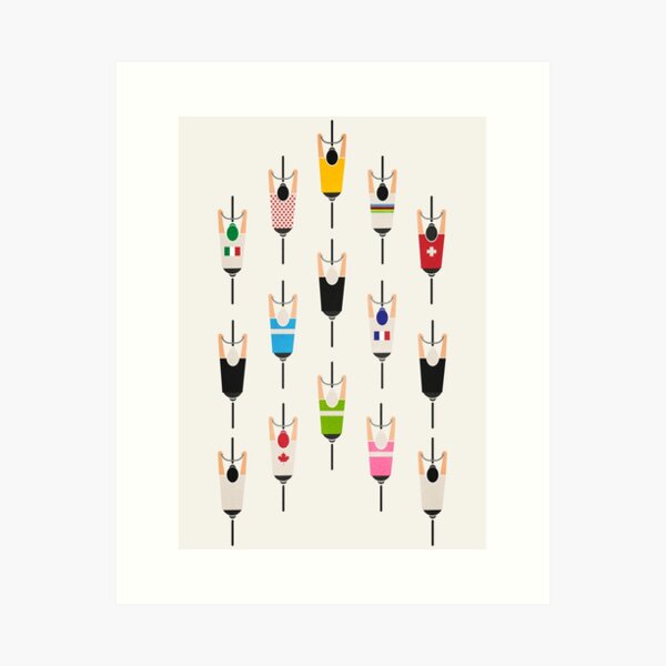 Bicycle squad Art Print