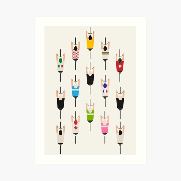 Fahrradtrupp Kunstdruck