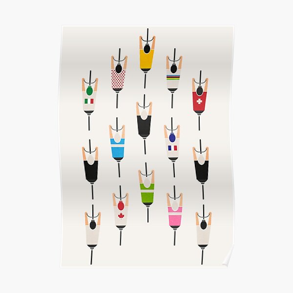 Escouade cycliste Poster