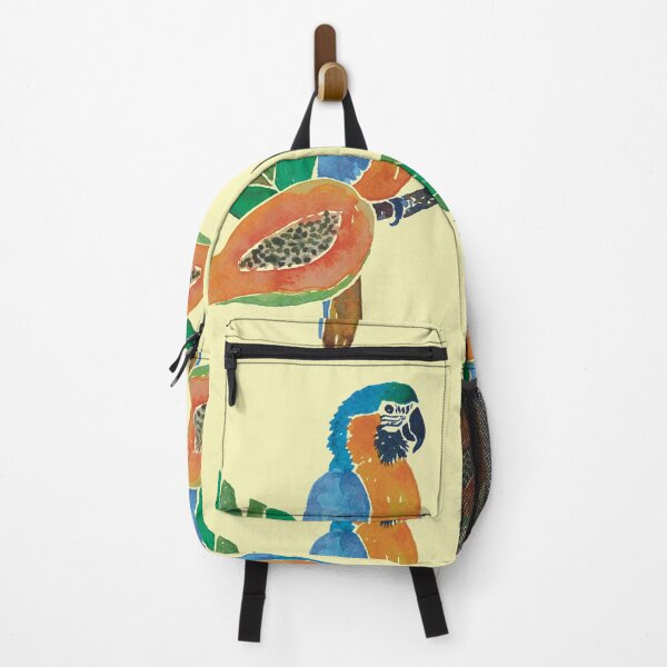 Item preview, Parrot and Papaya Watercolor Bird, Fruit and Leaf designed and sold by Liliaphylla.