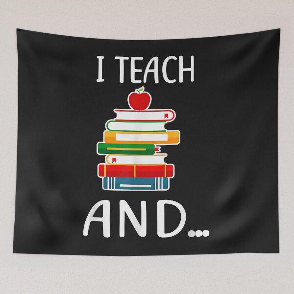 Item preview, I Teach And... - Book and Apple Art designed and sold by adrianajaue.