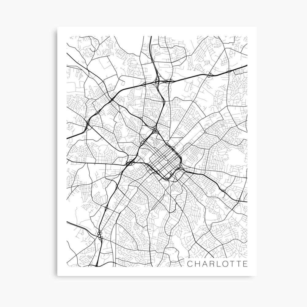 Home & Living Wall Art Charlotte Street Map Charlotte Map Print Charlotte printable map