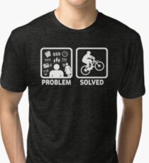Problem Solved Mountain Biking Tri-blend T-Shirt