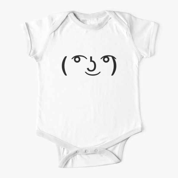 Lenny Face Short Sleeve Baby One Piece Redbubble - lenny face ʖ roblox