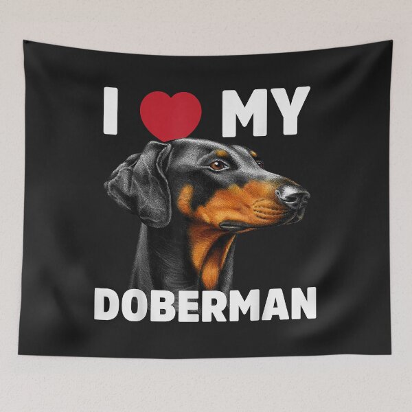 Item preview, I Love My Doberman T-shirt designed and sold by kerricqkat.