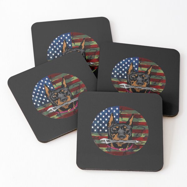 Item preview, Mechanic Doberman American Flag Camouflage Army Dobie Camo designed and sold by kerricqkat.