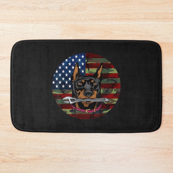 Item preview, Mechanic Doberman American Flag Camouflage Army Dobie Camo designed and sold by kerricqkat.
