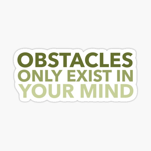 Positivity. Mindset. Sports. Parkour. Obstacles only exist in your mind. Sticker
