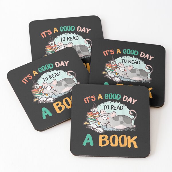 Item preview, It's A Good Day To Read Book Reading Lover Retro Mouse designed and sold by adrianajaue.