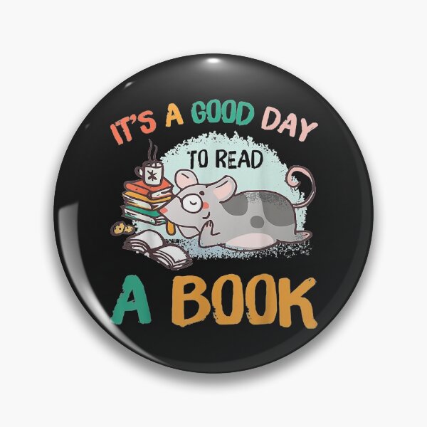 Item preview, It's A Good Day To Read Book Reading Lover Retro Mouse designed and sold by adrianajaue.