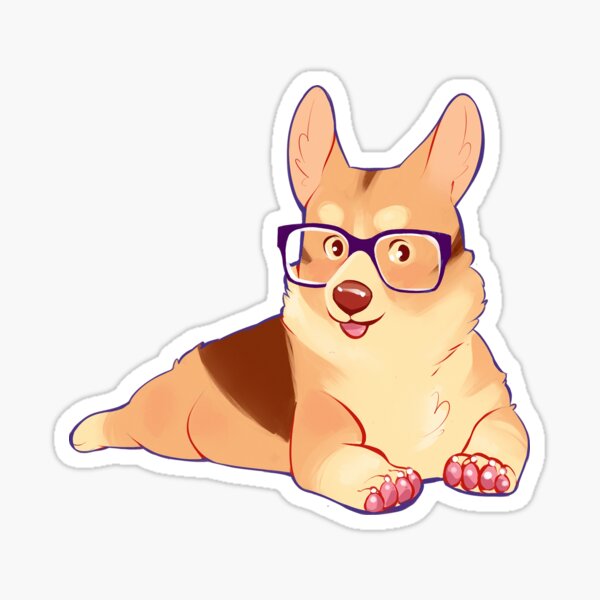 Corgi plop Sticker