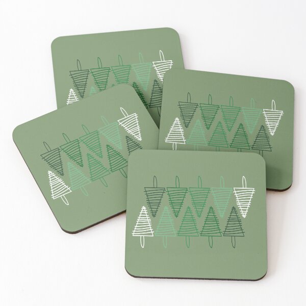 Item preview, group of green pine trees in minimal styles. designed and sold by APINSshop.