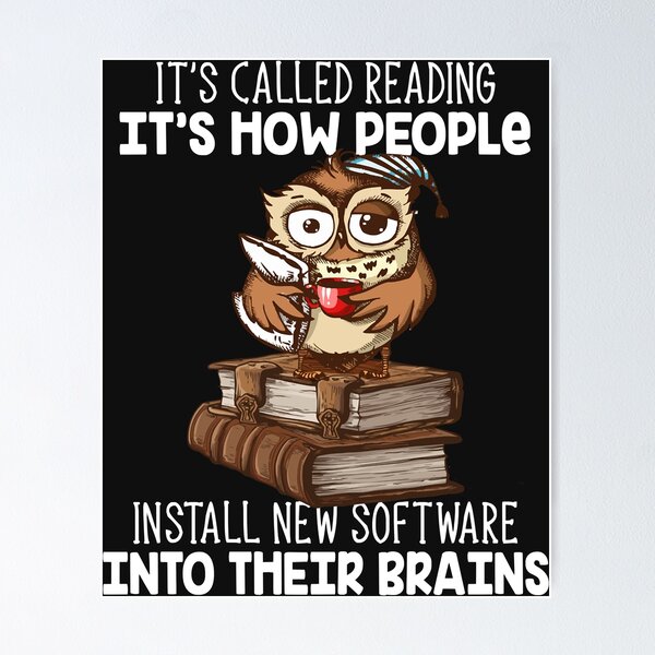 Item preview, It's Called Reading Install Software Into Brain Owl Coffee Long Sleeve designed and sold by adrianajaue.